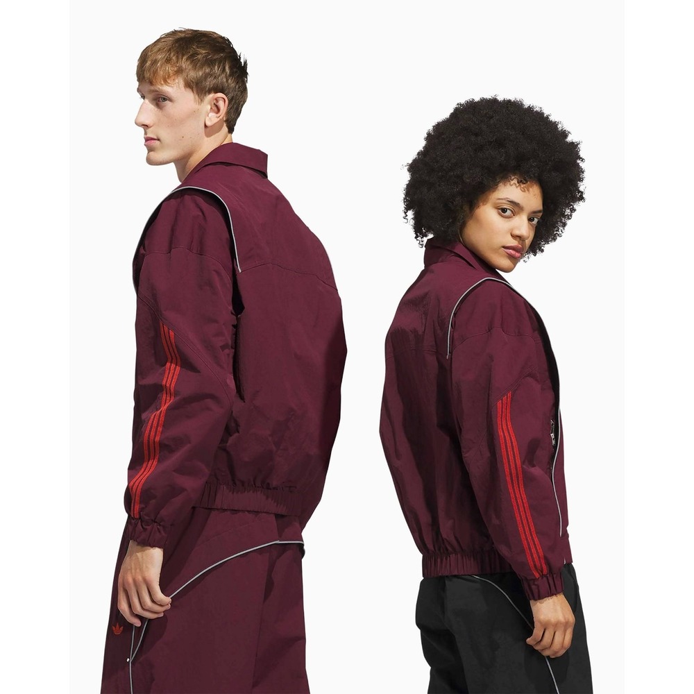 Unisex Size M Adidas Venice Windbreaker Jacket Mesh-Lined Full Zip Maroon JX6182